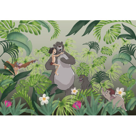 Papier peint panoramique enfant Bienvenue dans la Jungle