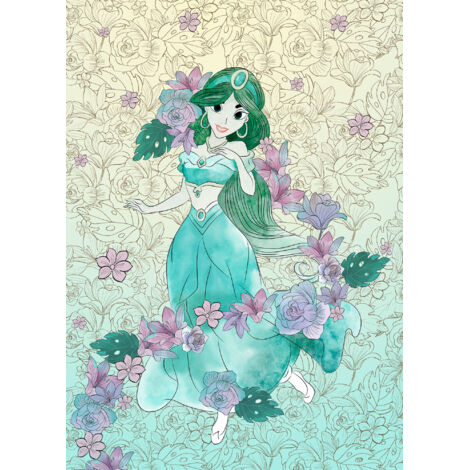 Papier peint panoramique enfant Jasmin Fleurs Pâles
