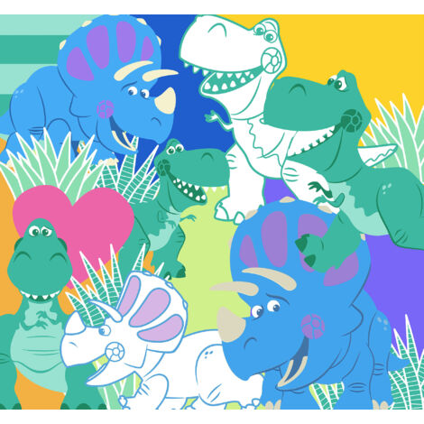 Papier peint panoramique enfant Toy Story Rex et Trixie