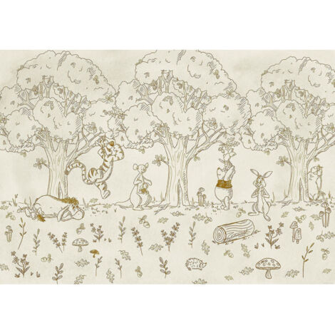 Papier peint panoramique enfant Winnie l’Ourson Extérieur