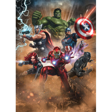 Papier peint panoramique enfant,moderne Avengers Superpuissance
