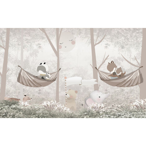 Papier peint panoramique Enfants - Animaux - 325 cm x 200 cm