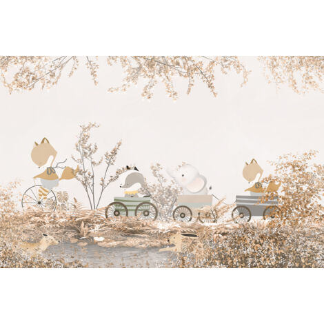 Papier peint panoramique Enfants - Animaux - 390 cm x 255 cm