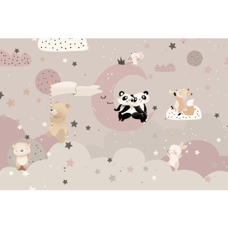 Papier peint panoramique Enfants - Animaux - 480 cm x 320 cm