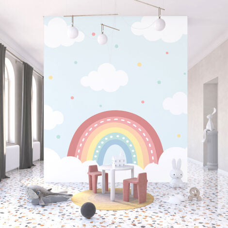 Papier peint panoramique Enfants - Arc en Ciel - 195 cm x 260 cm