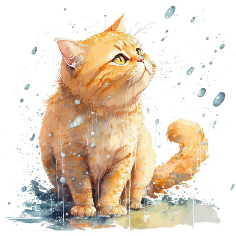 Papier peint panoramique Enfants - Chat - 130 cm x 84 cm