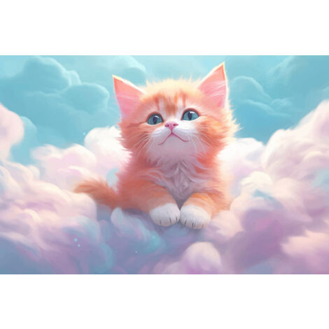 Papier peint panoramique Enfants - Chaton - 130 cm x 87 cm
