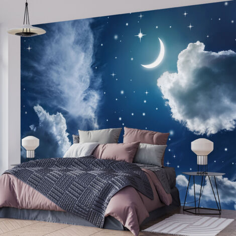 Papier peint panoramique Enfants - Ciel nocturne - 130 cm x 87 cm
