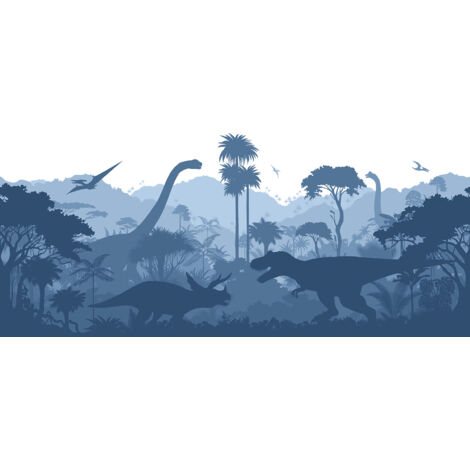 Papier peint panoramique enfants - Dinosaures - 260 cm x 114 cm