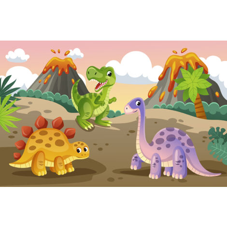 Papier peint panoramique Enfants - Dinosaures - 325 cm x 210 cm