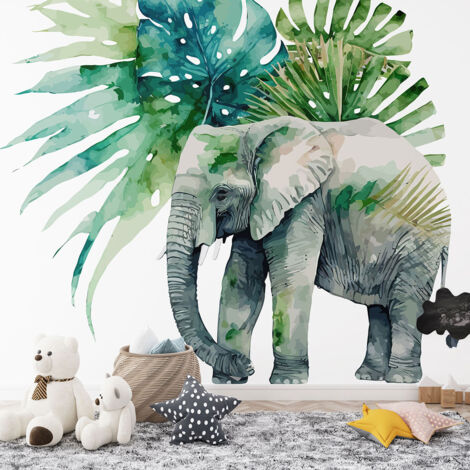 Papier peint panoramique Enfants - Éléphant - 130 cm x 84 cm