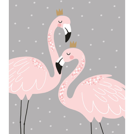 Papier peint panoramique Enfants - Flamants Roses - 130 cm x 154 cm