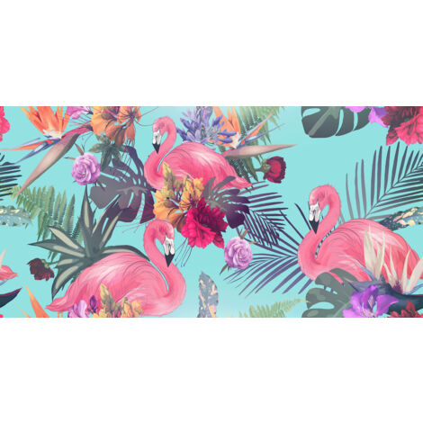 Papier peint panoramique Enfants - Flamants Roses - 130 cm x 65 cm