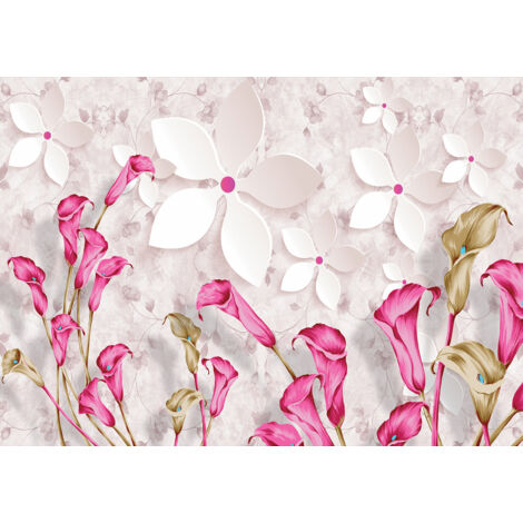Papier peint panoramique Enfants - Fleurs - 195 cm x 138 cm