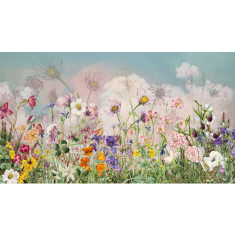 Papier peint panoramique Enfants - Fleurs - 325 cm x 182 cm