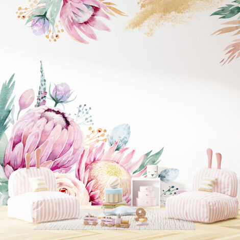 Papier peint panoramique Enfants - Fleurs - 390 cm x 267 cm