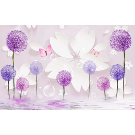 Papier peint panoramique Enfants - Fleurs pissenlit - 130 cm x 81 cm