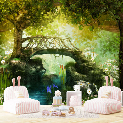 Papier peint panoramique Enfants - Forêt enchantée - 130 cm x 102 cm