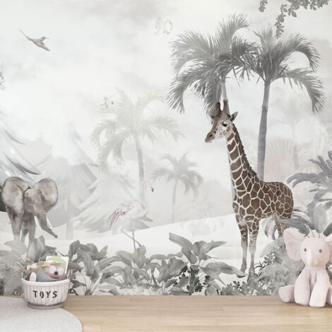 Papier peint panoramique Enfants - Forêt tropicale - 388 cm x 255 cm