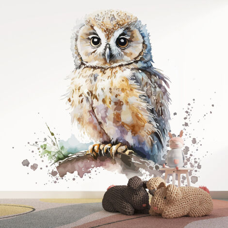 Papier peint panoramique Enfants - Hibou - 130 cm x 84 cm