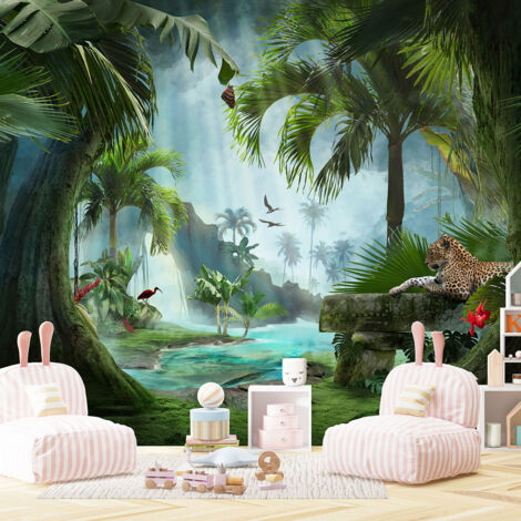 Papier peint panoramique Enfants - Jungle - 383 cm x 255 cm