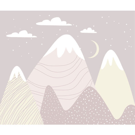 Papier peint panoramique Enfants - Montagnes - 195 cm x 165 cm