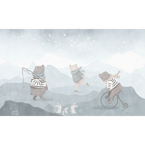 Papier peint panoramique Enfants - Oursons - 130 cm x 78 cm