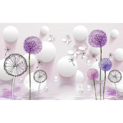 Papier peint panoramique Enfants - Pissenlits Effet 3D - 130 cm x 81 cm