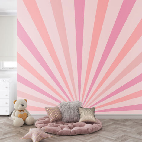 Papier peint panoramique Enfants - Rayons de Soleil Boho - 130 cm x 130 cm