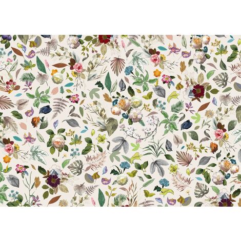 papier peint panoramique fleurs multicolore  - Komar