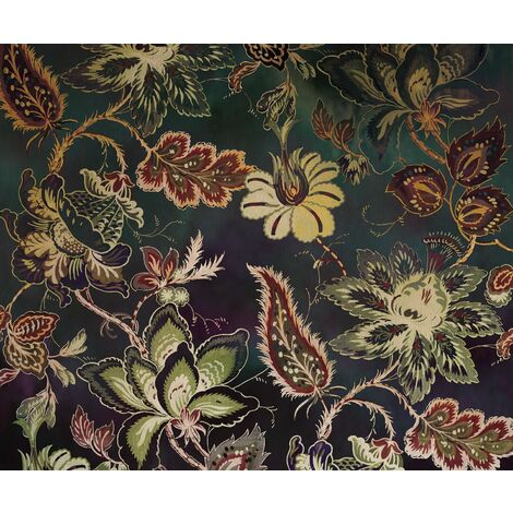 papier peint panoramique fleurs vintage bleu foncé  - Komar
