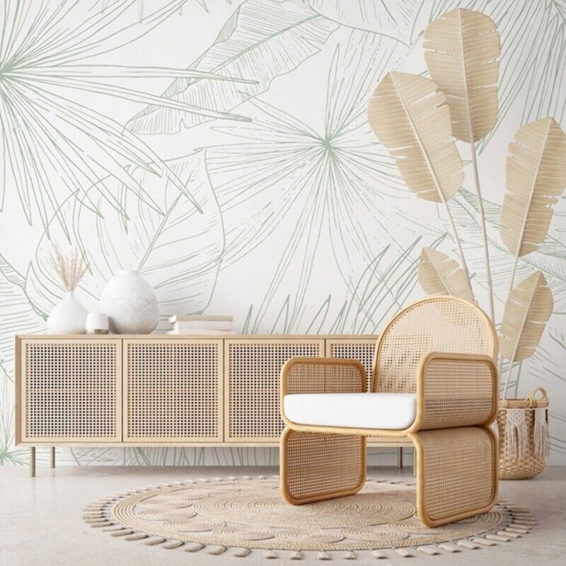 99déco - Papier Peint Panoramique Floral Vert - 99DECO - L336xH270cm