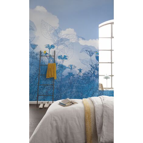 Papier peint panoramique intissée de Komar - Blue Sky - Taille: 200 x 250 cm - bleu