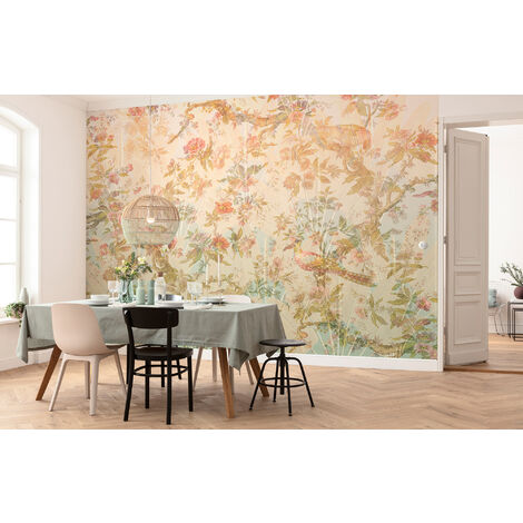 Papier peint panoramique intissée de Komar - Oiseau de Paradis - Taille: 350 x 255 cm - coloré