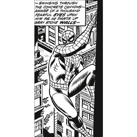 Papier peint panoramique intissée de Komar - Spider-Man Classic Climb - Taille: 100 x 200 cm - coloré