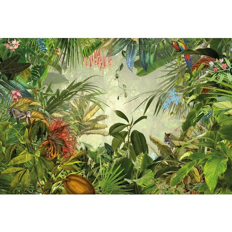 papier peint panoramique Into the Wild vert jungle  - Komar