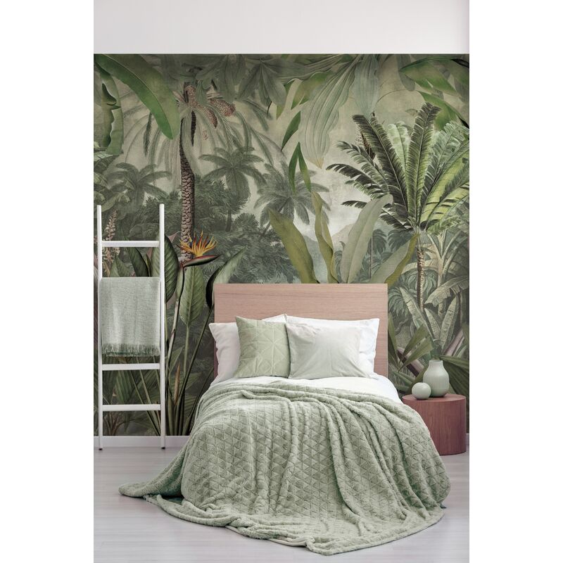 Art For The Home - Papier peint panoramique Invitation au paradis 280 x 300cm Vert