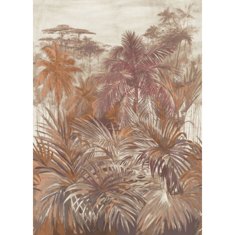papier peint panoramique jungle terracotta  - Sanders & Sanders