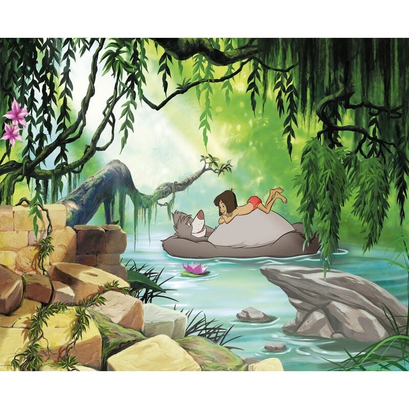 Komar - papier peint panoramique Le Livre de la jungle multicolore - Disney