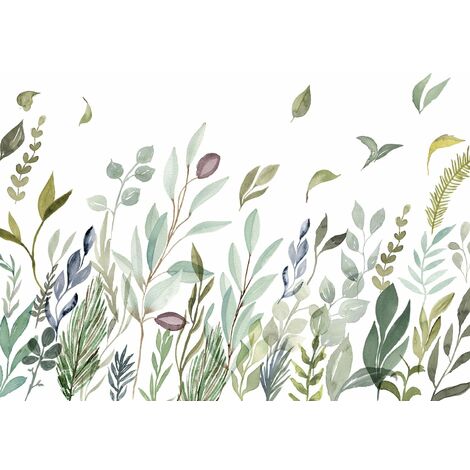 papier peint panoramique les plantes vert  - Komar