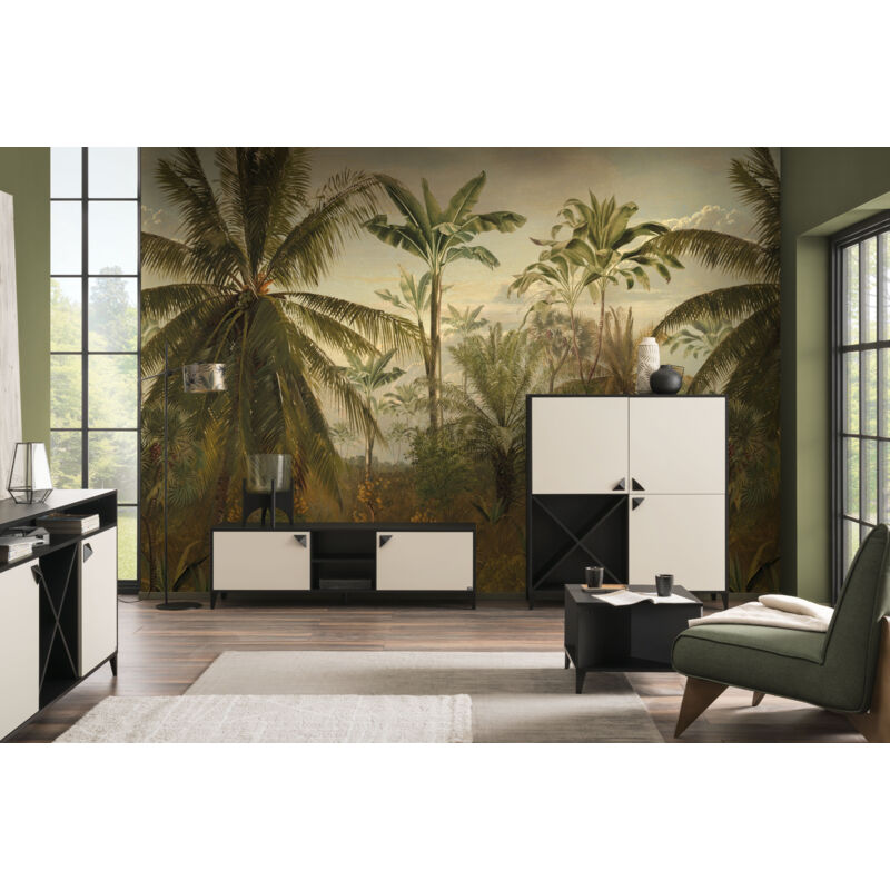 Papier peint panoramique LOOKS Jungle morning sun 270 x 350 cm Jaune, vert