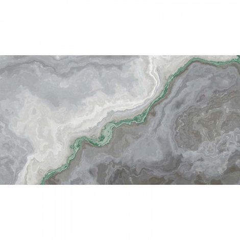 Papier peint panoramique marbre gris & vert Tapisserie panoramique marbre turquoise & grise Papier peint panoramique moderne salle de bain & salon