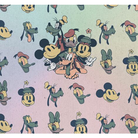 papier peint panoramique Mickey Mouse multicolore  - Disney