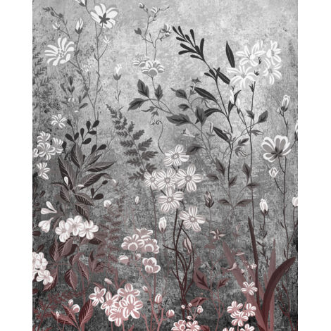 Papier peint panoramique modern Fleurs au Clair de Lune