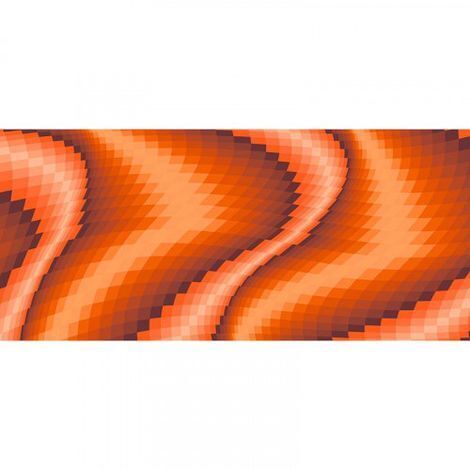 Papier peint panoramique moderne orange Tapisserie panoramique motif vague géométrique Papier peint panoramique 3D graphique pour chambre