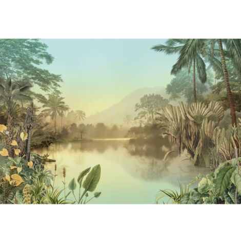 Papier peint panoramique modern,naturel Lac Tropical