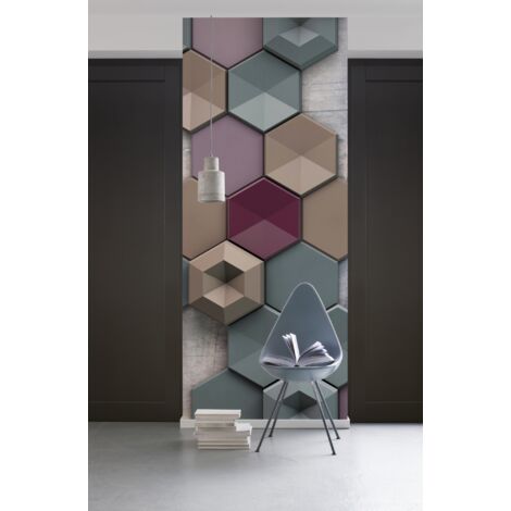 Papier peint panoramique modern,urban Hexagon