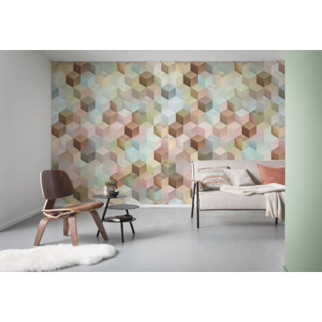 Papier peint panoramique modern,vintage & retro Cubes
