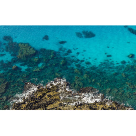 Papier peint panoramique naturel Bleu Brillant