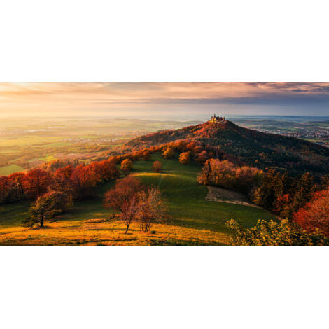 Papier peint panoramique naturel Château de Conte de Fées